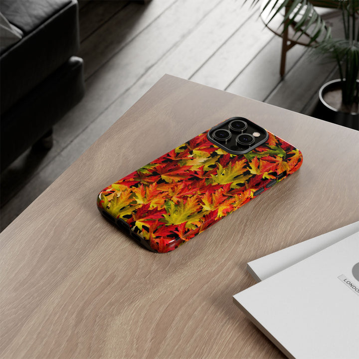 Fall Leaves Impact Resistant, Cute Phone Cases for Samsung S24, S23, S22, S21, IPhone 15 pro Iphone 14 pro Iphone 13 IPhone 12 Iphone 11 - Studio40ParkLane
