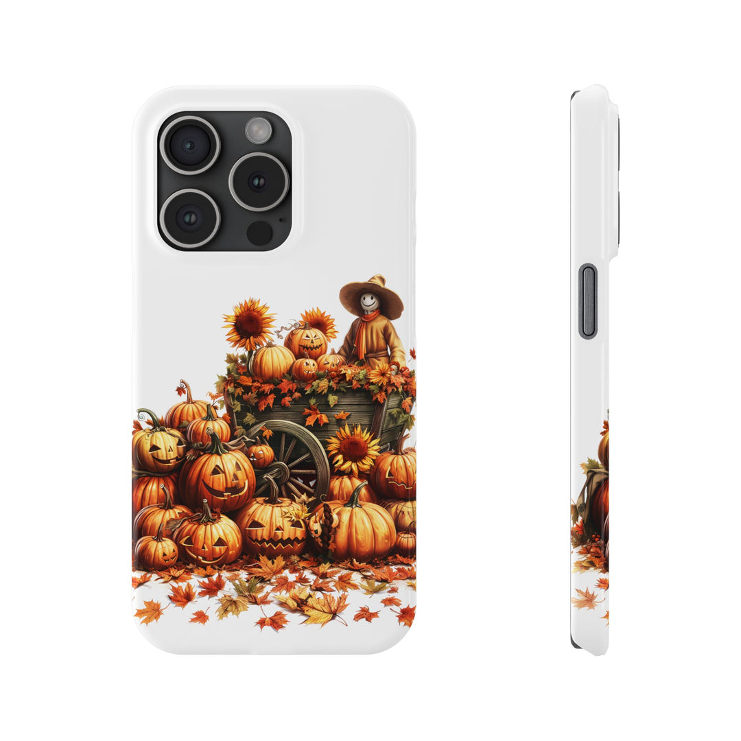 Slim Fall Leaves Scarecrow Slim Cute Phone Cases for Iphone | iPhone 15 Case | iPhone 15 Pro Max Case, Iphone 14, Iphone 14 Pro Max, Iphone 13 - Studio40ParkLane