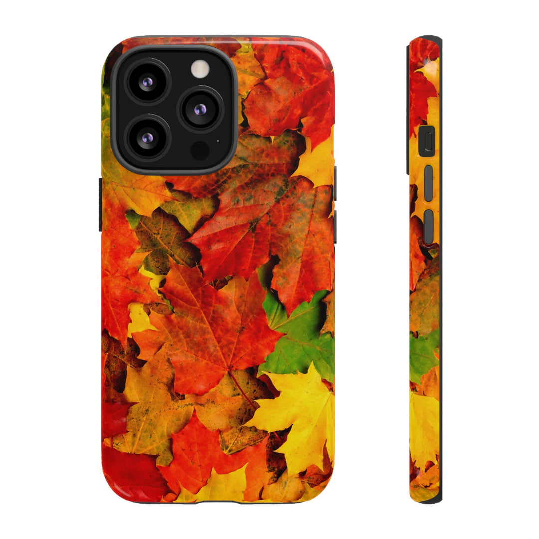 Fall Leaves Impact Resistant, Cute Phone Cases for Samsung S24, S23, S22, S21, IPhone 15 pro Iphone 14 pro Iphone 13 IPhone 12 Iphone 11 - Studio40ParkLane