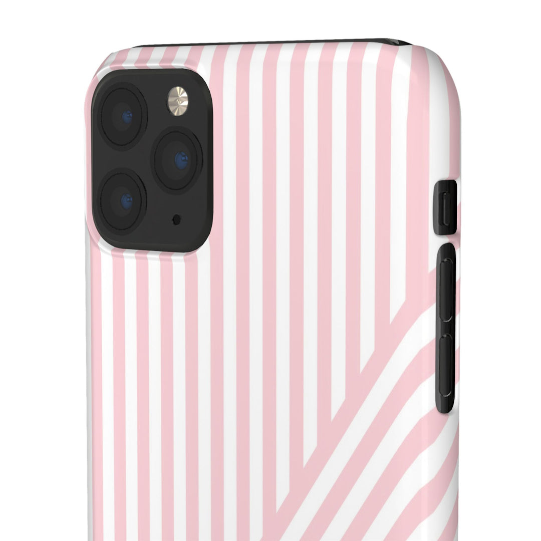 Aesthetic Sweet Pink Stripes Cute Phone Case Sleek Snap - For iPhone 17 Pro Max iPhone 16 Pro iPhone 15 Iphone 14 Plus 13 Pro 12 11 10 Gift