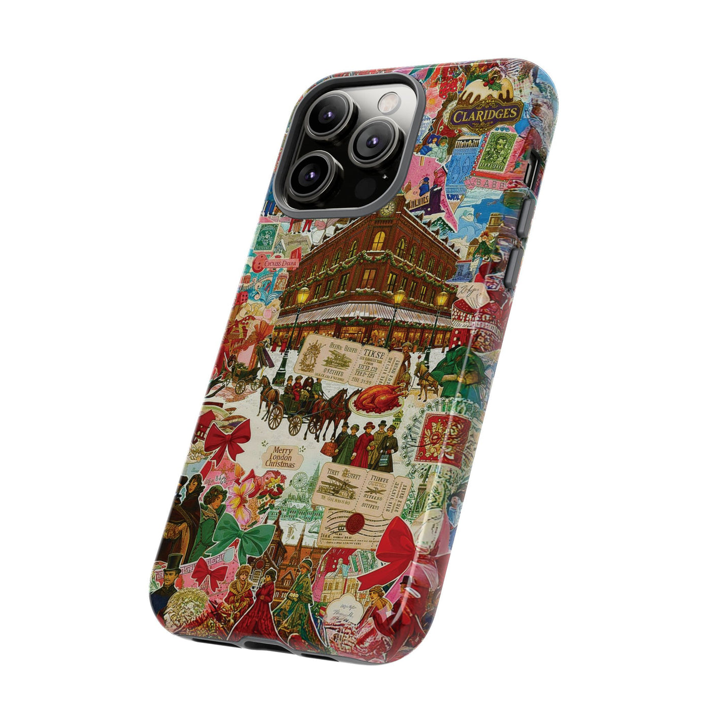 Aesthetic Tough London Coquette Collage Premium Phone Case - For iPhone 17 Pro Max iPhone 16 Pro iPhone 15 Iphone 14 Plus 13 Pro 12 11 10 XR - Studio40ParkLane