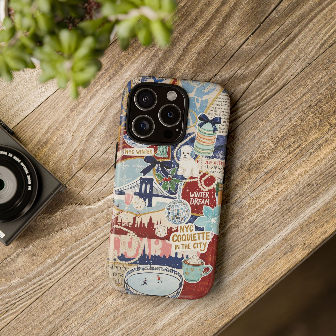 New York Winter Coquette Collage Tough Premium Phone Case - For iPhone 17 Pro Max iPhone 16 Pro iPhone 15 Iphone 14 Plus 13 Pro 12 11 10 XR