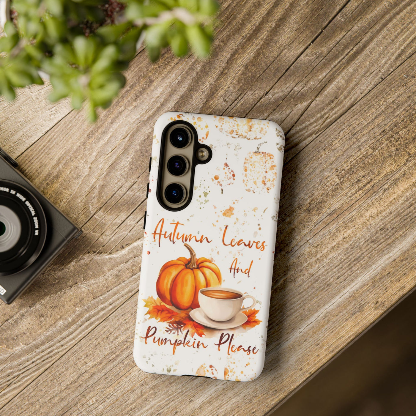 Impact Resistant, Fall Leaves Pumpkin Pie, Cute Phone Cases for Samsung S24, S23, S22, S21, IPhone 15 pro Iphone 14 pro Iphone 13 IPhone 12 Iphone 11