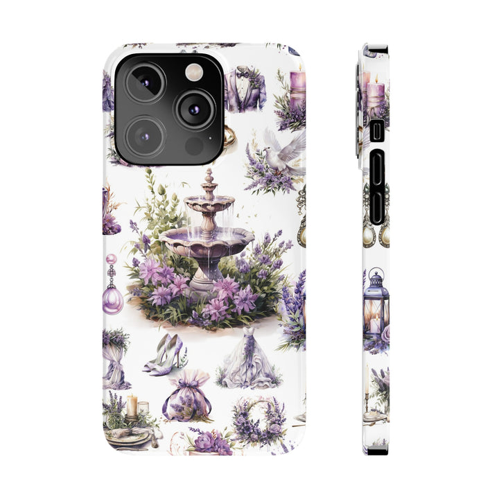 Slim Cute Phone Cases for Iphone | iPhone 15 Case | iPhone 15 Pro Max Case, Iphone 14, Iphone 14 Pro Max, Iphone 13, Lavender Wedding Theme - Studio40ParkLane
