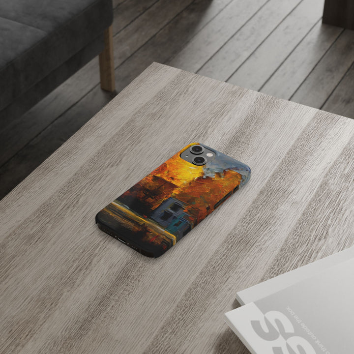 Slim Cute Phone Cases for Iphone - | iPhone 15 Case | iPhone 15 Pro Max Case, Iphone 14 Case, Iphone 14 Pro Max, Iphone 13, Fall Leaves Oil Paint Effect - Studio40ParkLane