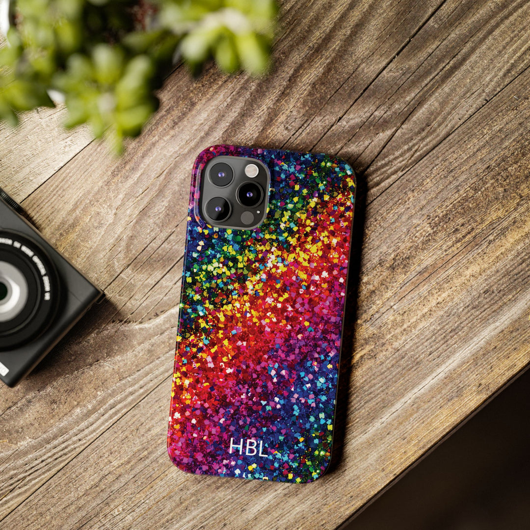 Slim Personalized Slim Muted Faux Play on Glitter Effect Cute Phone Cases for Iphone 16 Pro Max | iPhone 15 Case | iPhone 15 Pro Max Case, Iphone 14, Iphone 14 Pro Max, Iphone 13 12 11 8 7 - Studio40ParkLane