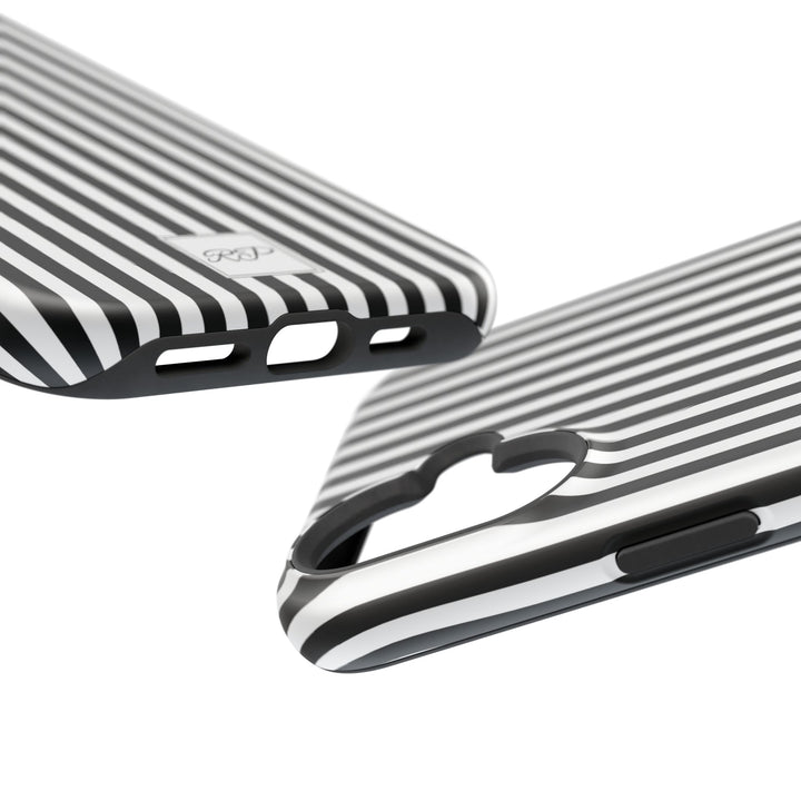 Custom Personalized Black White Striped Magsafe Phone Case for Iphone 17 - | iPhone 16 Pro Max Case | iPhone 15 Case Iphone 14 13 12 11 10 - Studio40ParkLane