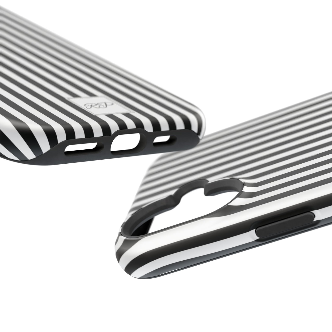 Custom Personalized Black White Striped Magsafe Phone Case for Iphone 17 - | iPhone 16 Pro Max Case | iPhone 15 Case Iphone 14 13 12 11 10 - Studio40ParkLane