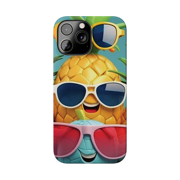 Slim Cute Phone Cases for Iphone - | iPhone 15 Case | iPhone 15 Pro Max Case, Iphone 14 Case, Iphone 14 Pro Max, Iphone 13, Summer Pineapple Fruit - Studio40ParkLane