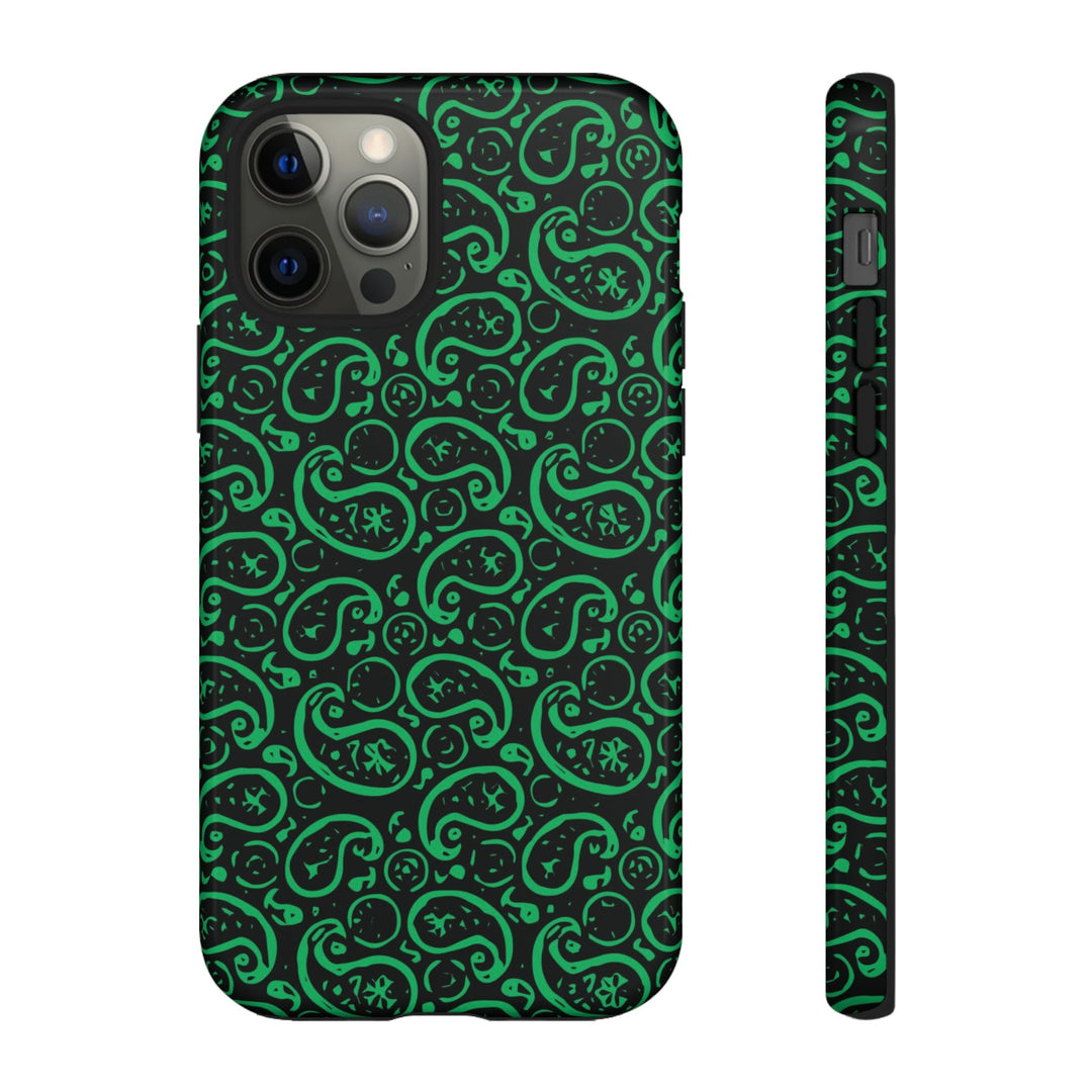 Cute IPhone Case | iPhone 15 Case | iPhone 15 Pro Max Case, Iphone 14 Case, Iphone 14 Pro Max Case IPhone Case for Art Lovers, Paisley Green - Studio40ParkLane