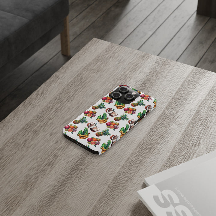 Slim Cute Phone Cases for Iphone - | iPhone 15 Case | iPhone 15 Pro Max Case, Iphone 14 Case, Iphone 14 Pro Max, Iphone 13, Tropical Summer Fruit - Studio40ParkLane