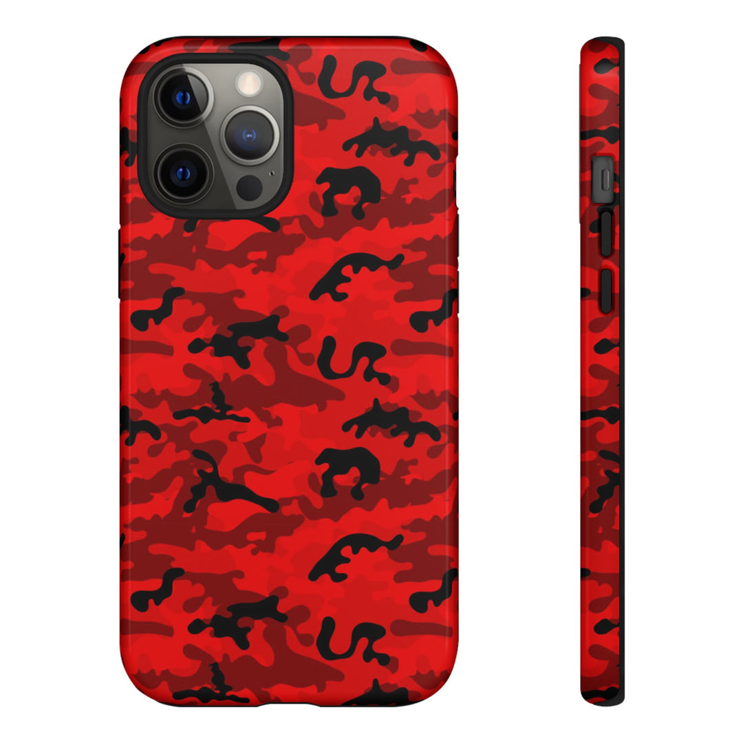 Impact Resistant, Red Camo Camouflage, Cute Phone Cases for Samsung S24, S23, S22, S21, IPhone 15 pro Iphone 14 pro Iphone 13 IPhone 12 Iphone 11 - Studio40ParkLane