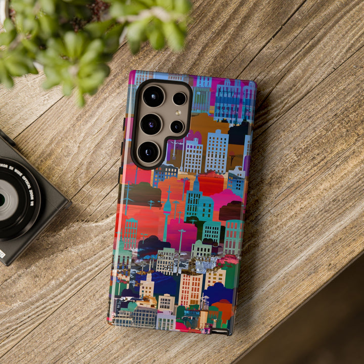 Cute Samsung Case | Cool Iphone Case | Summer City Skyline, Samsung S24, S23, S22, S21, IPhone 15 Case | Iphone 14 Case, Iphone 13 Case - Studio40ParkLane