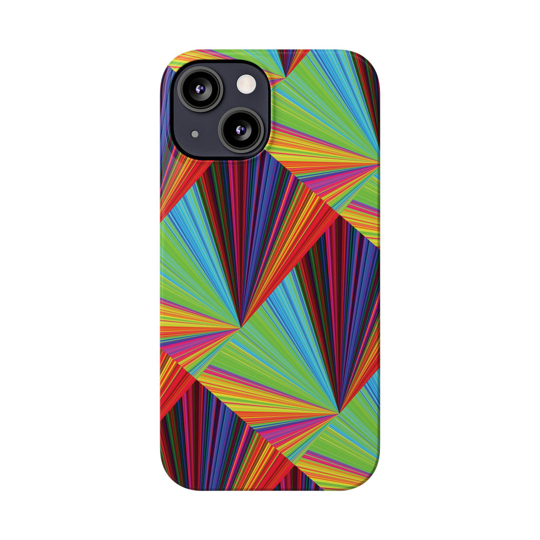 Slim Triangle Kaleidoscope Colors Gift for Her Cute Phone Cases for Iphone 16 Case | iPhone 15 Case | iPhone 15 Pro Max Case, Iphone 14, Iphone 14 Pro Max, Iphone 13, 12, 11, 10, 8,7 - Studio40ParkLane