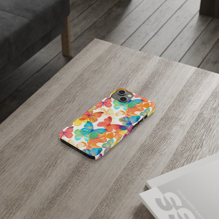 Slim Cute Phone Cases for Iphone - | iPhone 15 Case | iPhone 15 Pro Max Case, Iphone 14 Case, Iphone 14 Pro Max, Iphone 13, Summer Bright Butterflies - Studio40ParkLane