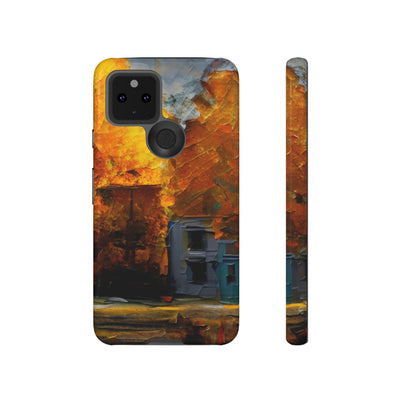 Impact Resistant, Fall Leaves Oil Painting, Cute Phone Cases for Samsung S24, S23, S22, S21, IPhone 15 pro Iphone 14 pro Iphone 13 IPhone 12 Iphone 11