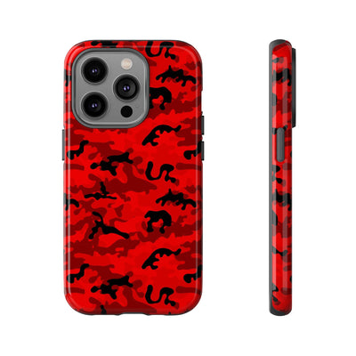 Impact Resistant, Red Camo Camouflage, Cute Phone Cases for Samsung S24, S23, S22, S21, IPhone 15 pro Iphone 14 pro Iphone 13 IPhone 12 Iphone 11