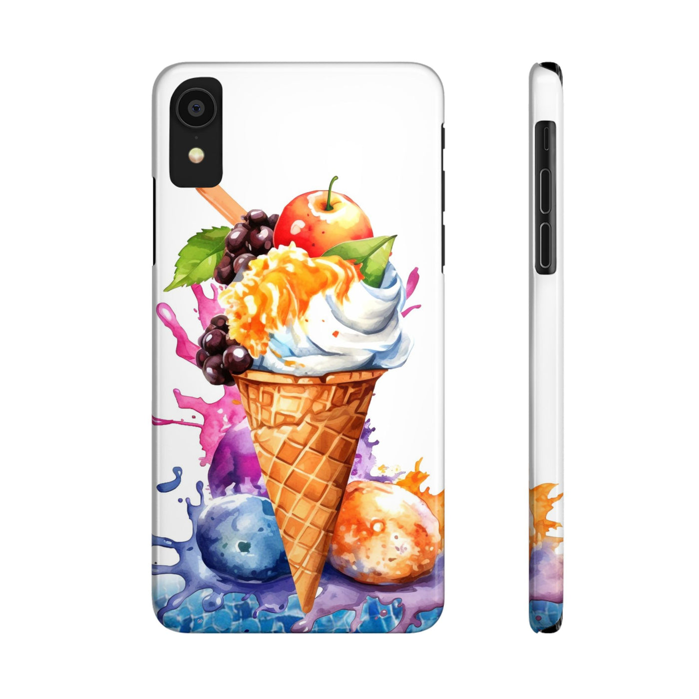 Slim Summer Ice Cream Cone Slim Cute Phone Cases for Iphone  | iPhone 15 Case | iPhone 15 Pro Max Case, Iphone 14, Iphone 14 Pro Max, Iphone 13