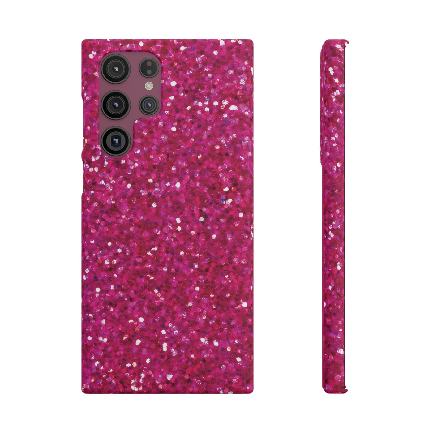 Snap Non-Glitter Muted Pink Play on "Faux" Glitter Effect Cute Phone Cases for Samsung and Iphone, 16, 15, 14, S24, S23, S22, S21, S20, Plus and Ultra