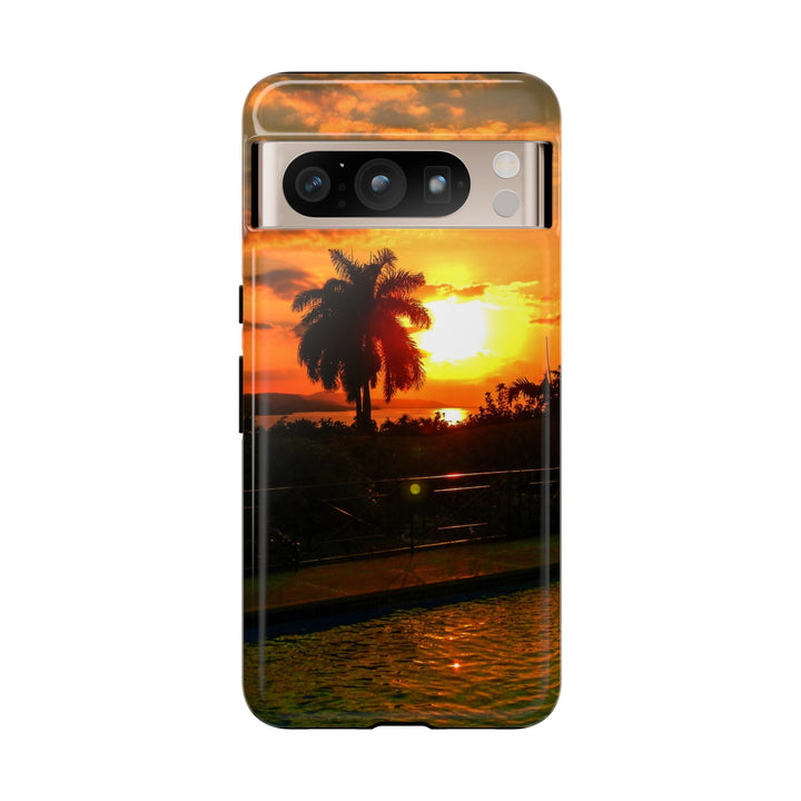 Cute Samsung Case | Cool Iphone Case | Summer Jamaica Pool Sunset, Samsung S24, S23, S22, S21, IPhone 15 Case | Iphone 14 Case, Iphone 13 Case - Studio40ParkLane