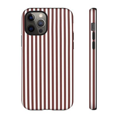 Tough Premium Chocolate Stripes Phone Case Gift for Her - For Apple iPhone 16 Pro Max 16e iPhone 15 Pro iPhone Iphone 14 Plus 13 Pro 12 SE XR - Studio40ParkLane