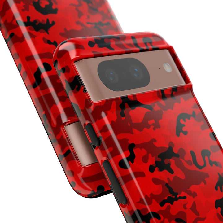 Impact Resistant, Red Camo Camouflage, Cute Phone Cases for Samsung S24, S23, S22, S21, IPhone 15 pro Iphone 14 pro Iphone 13 IPhone 12 Iphone 11 - Studio40ParkLane