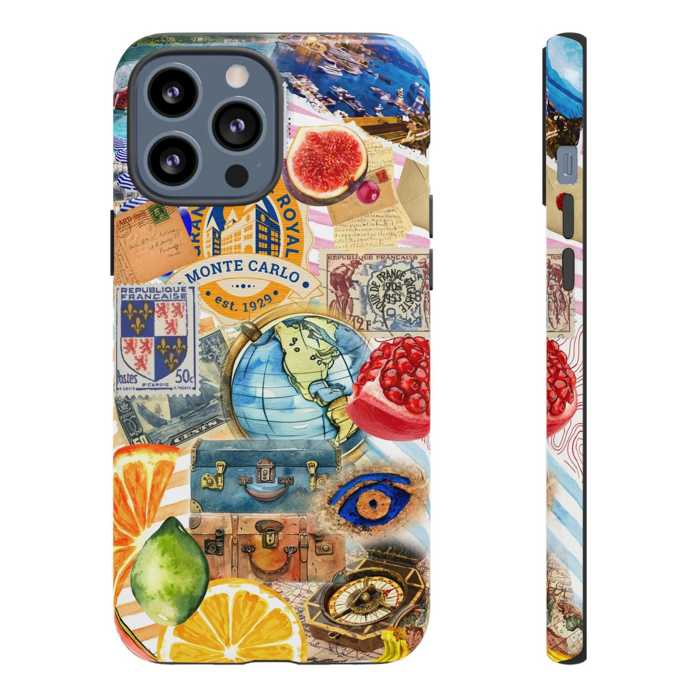 Cute European Summer Collage Phone Case, for IPhone 16 Case | Iphone 15, Iphone 14, IPhone 13 Case, 11 8 7, Samsung Galaxy S24, S23, S22, S21 Extra Protective