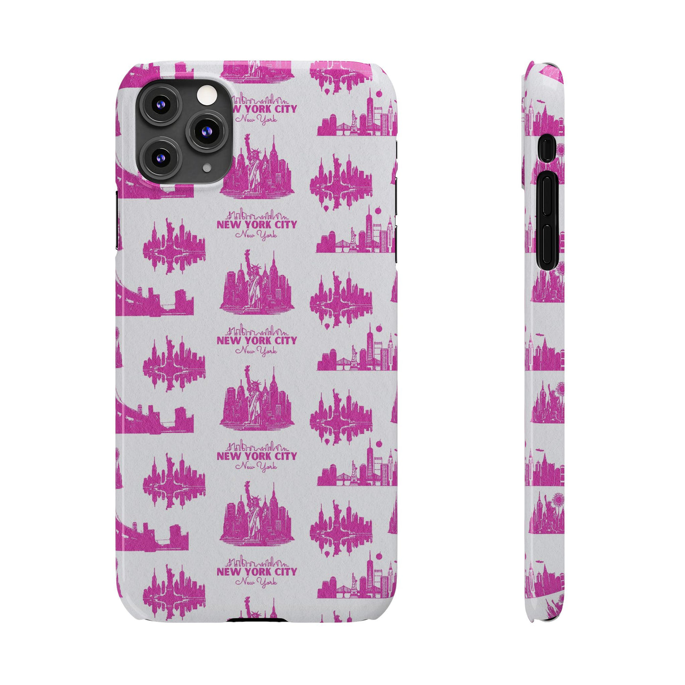 New York Skyline Pink Collage Coquette Gift for Her Cute Phone Cases for Iphone 16 Pro Max | iPhone 15 Case | iPhone 15 Pro Max Case, Iphone 14, Iphone 14 Pro Max, Iphone 13 12 11 8 7