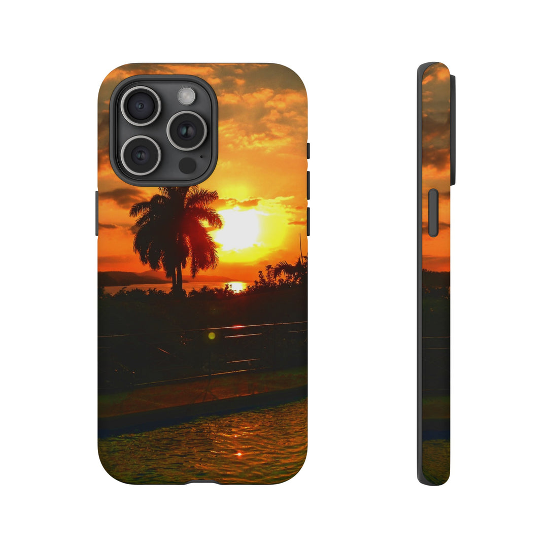 Cute Samsung Case | Cool Iphone Case | Summer Jamaica Pool Sunset, Samsung S24, S23, S22, S21, IPhone 15 Case | Iphone 14 Case, Iphone 13 Case - Studio40ParkLane
