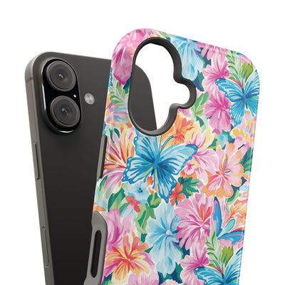 Butterflies Flowers Magsafe Cute Phone Case for Iphone Gift for Her, iPhone 16 Case iPhone 15 Pro Max Case, Iphone 14, Iphone 14 Pro Max, 13, 12