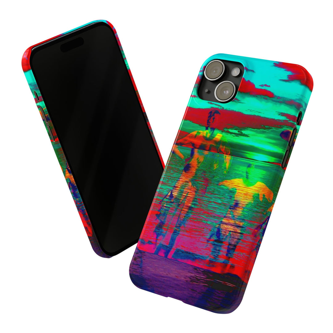 Slim Cute Phone Cases for Iphone - | iPhone 15 Case | iPhone 15 Pro Max Case, Iphone 14 Case, Iphone 14 Pro Max, Iphone 13, Sunset Mystery Dance - Studio40ParkLane