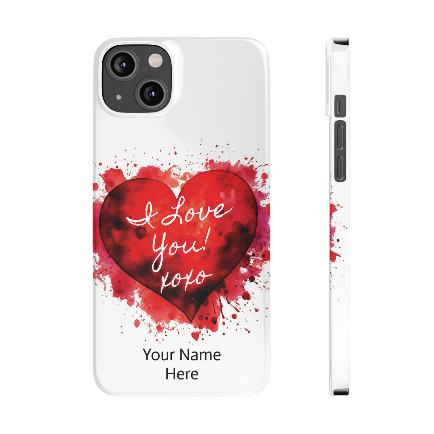 Slim Custom Personalized Valentine Love Gift for Her Cute Phone Cases for Iphone 16 Pro Max | iPhone 15 Case | iPhone 15 Pro Max Case, Iphone 14, 13, 12, 11, 10, 8, 7