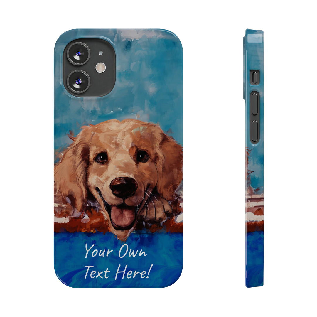 Slim Personalized Cute iPhone Cases - | iPhone 15 Case | iPhone 15 Pro Max Case, Iphone 14 Case, Iphone 14 Pro Max, Iphone 13, Golden Retriever Dog - Studio40ParkLane