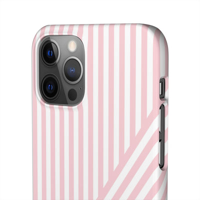 Aesthetic Sweet Pink Stripes Cute Phone Case Sleek Snap - For iPhone 17 Pro Max iPhone 16 Pro iPhone 15 Iphone 14 Plus 13 Pro 12 11 10 Gift