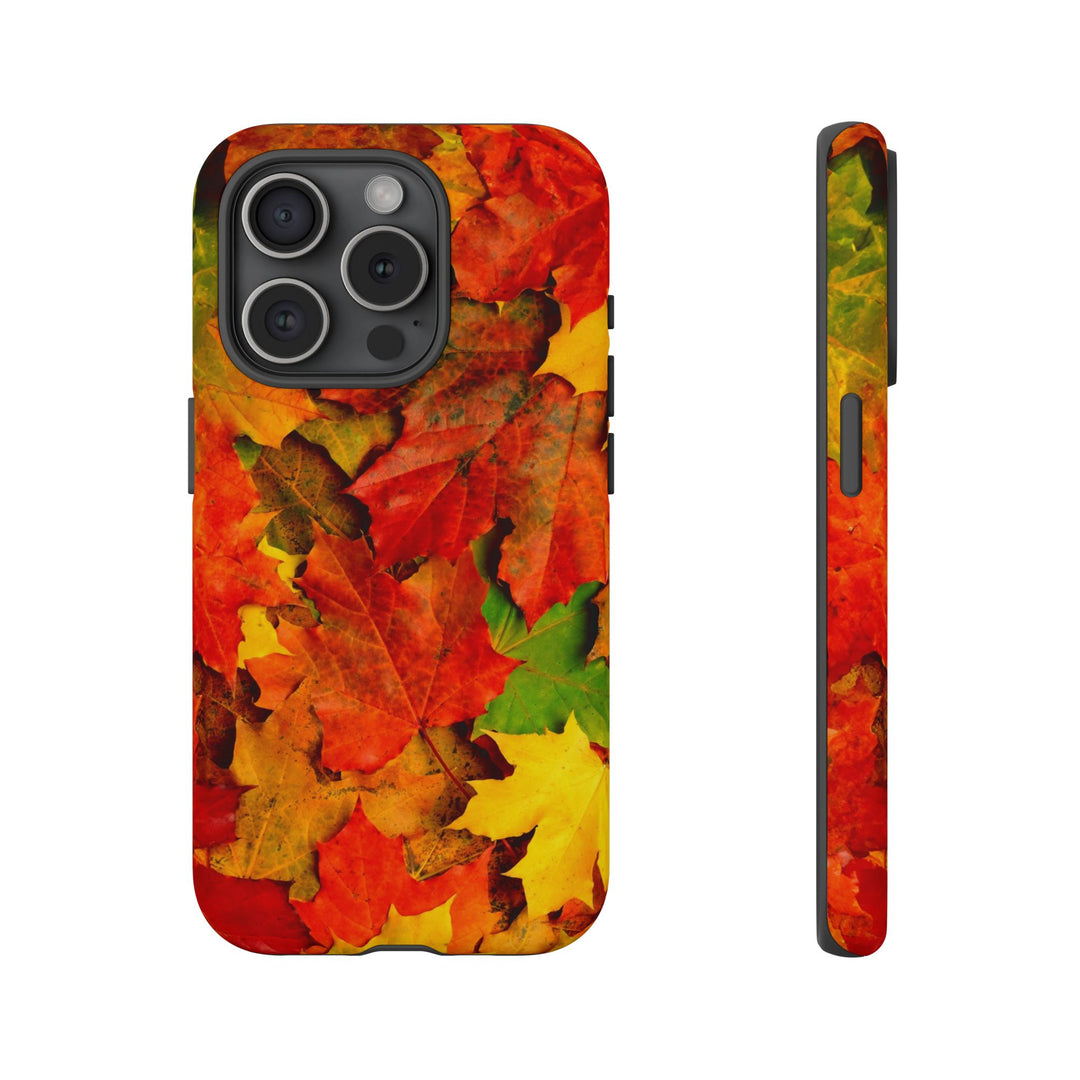 Fall Leaves Impact Resistant, Cute Phone Cases for Samsung S24, S23, S22, S21, IPhone 15 pro Iphone 14 pro Iphone 13 IPhone 12 Iphone 11 - Studio40ParkLane
