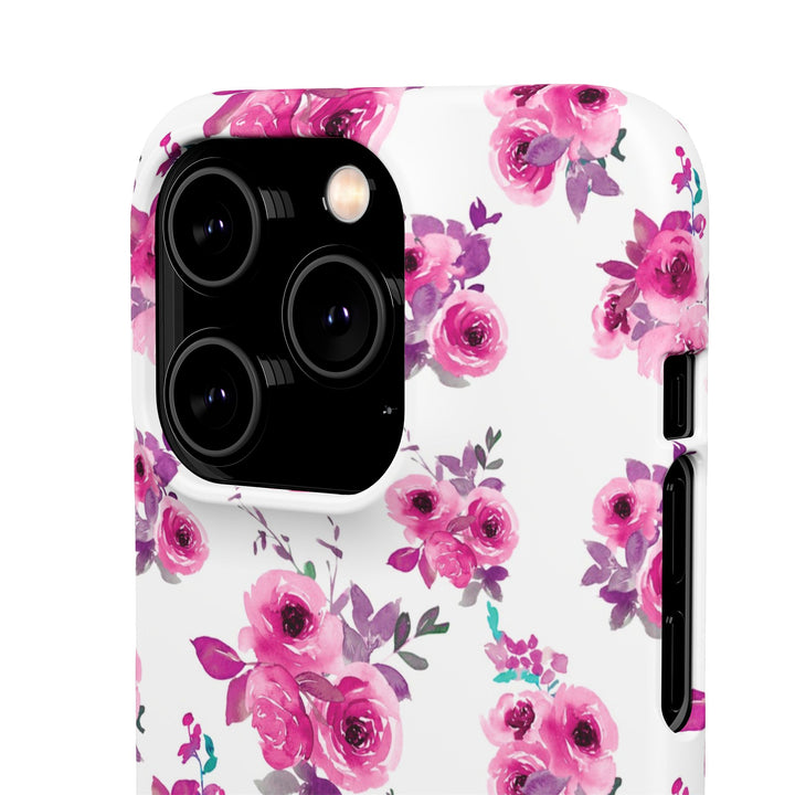Sleek Snap Flowers Gift for Her Cute Phone Case for iPhone 16 15 14 13 12 11 X Xs Max Xr Pro Plus Samsung Galaxy S24 S23 S22 S21 S20 Ultra