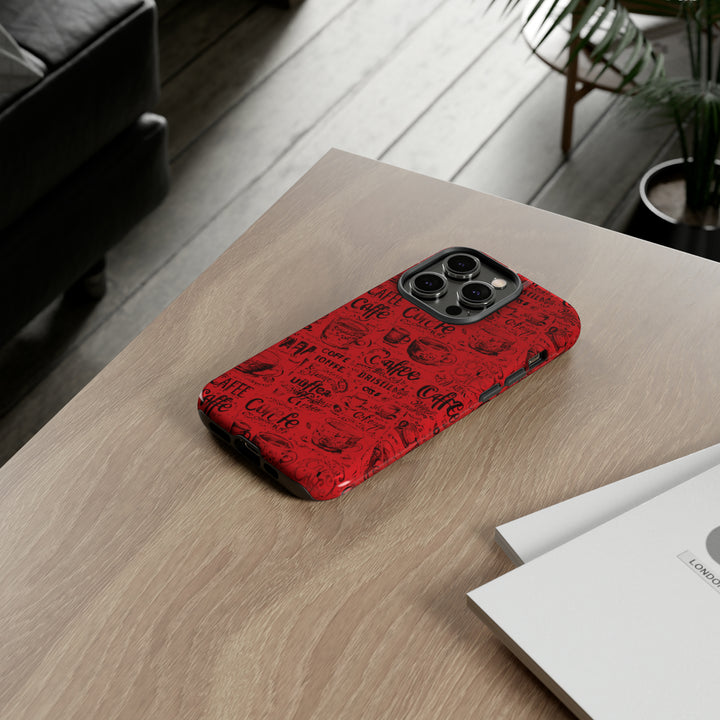 Cute IPhone Case | Red Black Coffee, iPhone 15 Case | iPhone 15 Pro Case, Iphone 14 Case, Iphone 14 Pro Max Case, Protective Iphone Case - Studio40ParkLane