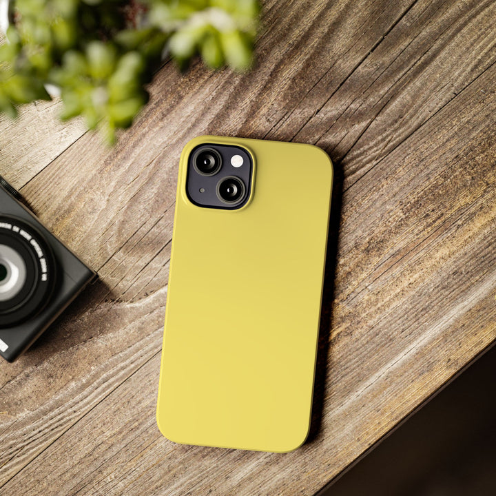 Slim Light Yellow Gift for Her Aesthetic Cute Phone Case for Iphone 16 - | iPhone 15 Pro Max Case | iPhone 14 Case 13 12 11 10 9 8 7 - Studio40ParkLane