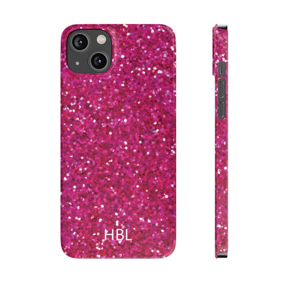 Slim Personalized Muted Pink Faux Play on Glitter Effect Cute Phone Cases for Iphone 16 Pro Max | iPhone 15 Case | iPhone 15 Pro Max Case, Iphone 14, Iphone 14 Pro Max, Iphone 13 12 11 8 7