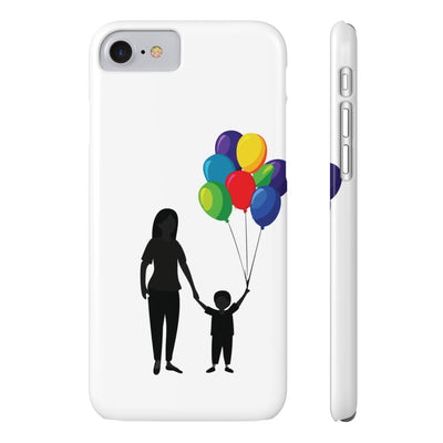 Slim Mother Child Balloons Gift for Her Cute Phone Cases for Iphone 16 Pro Max | iPhone 15 Case | iPhone 15 Pro Max Case, Iphone 14, 13, 12, 11, 10, 8, 7