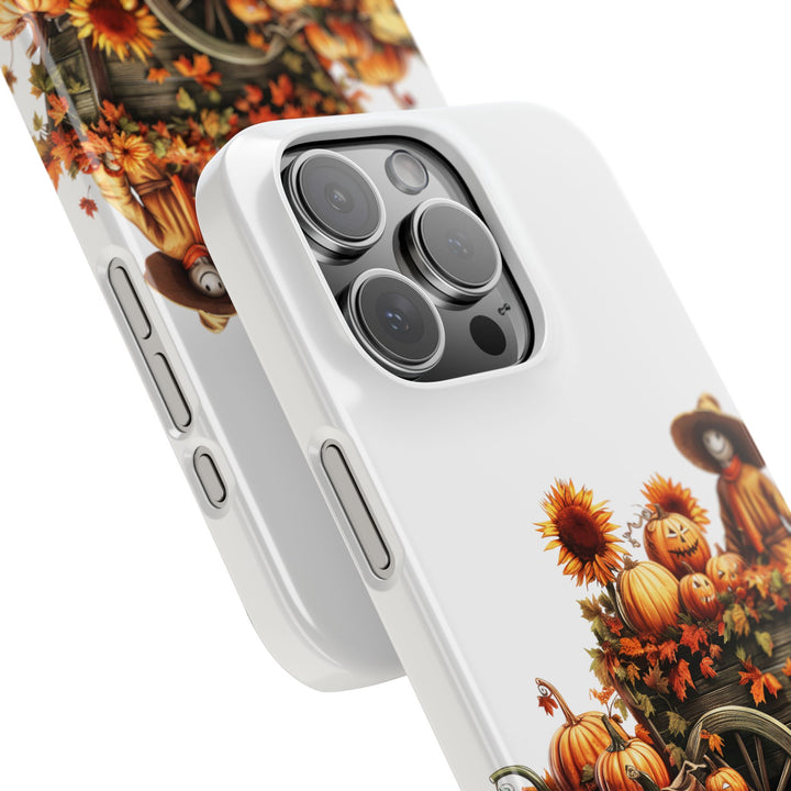 Slim Fall Leaves Scarecrow Slim Cute Phone Cases for Iphone | iPhone 15 Case | iPhone 15 Pro Max Case, Iphone 14, Iphone 14 Pro Max, Iphone 13 - Studio40ParkLane