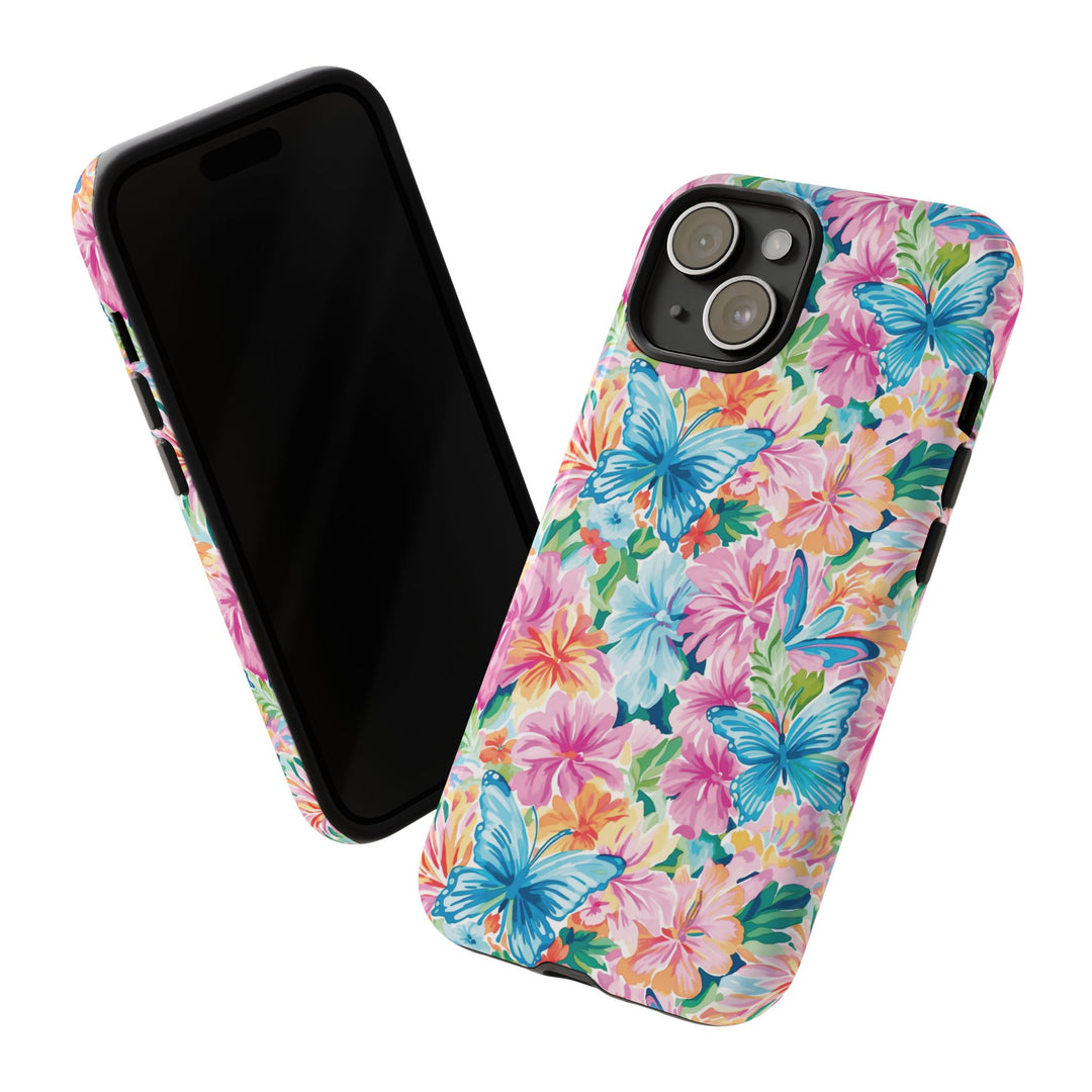 Premium Tough Butterflies Flowers Cute Phone Cases for Samsung S24, S23, S22, S21, S20, Plus and Ultra, Iphone 16 Pro Max,15, 14, 13, 12, 11, 10 - Studio40ParkLane