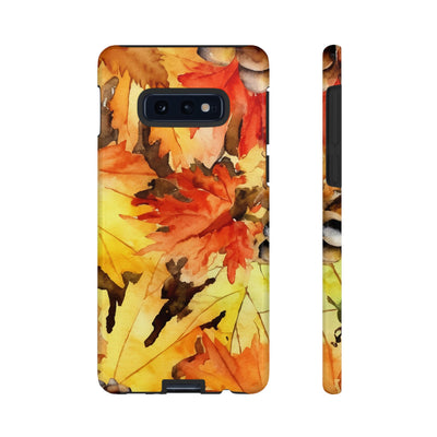 Impact Resistant, Fall Leaves, Cute Phone Cases for Samsung S24, S23, S22, S21, IPhone 15 pro Iphone 14 pro Iphone 13 IPhone 12 Iphone 11