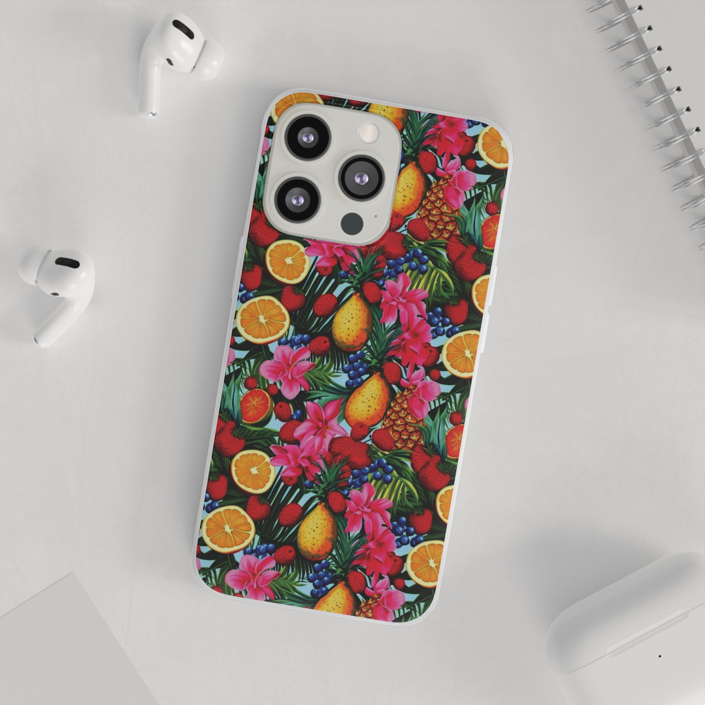 Cute Flexi Phone Cases, For Iphones and Samsung Galaxy Phones, Summer Mixed Fruit, Galaxy S23 Phone Case, Samsung S22 Case, Samsung S21, Iphone 15, Iphone 14, Iphone 13