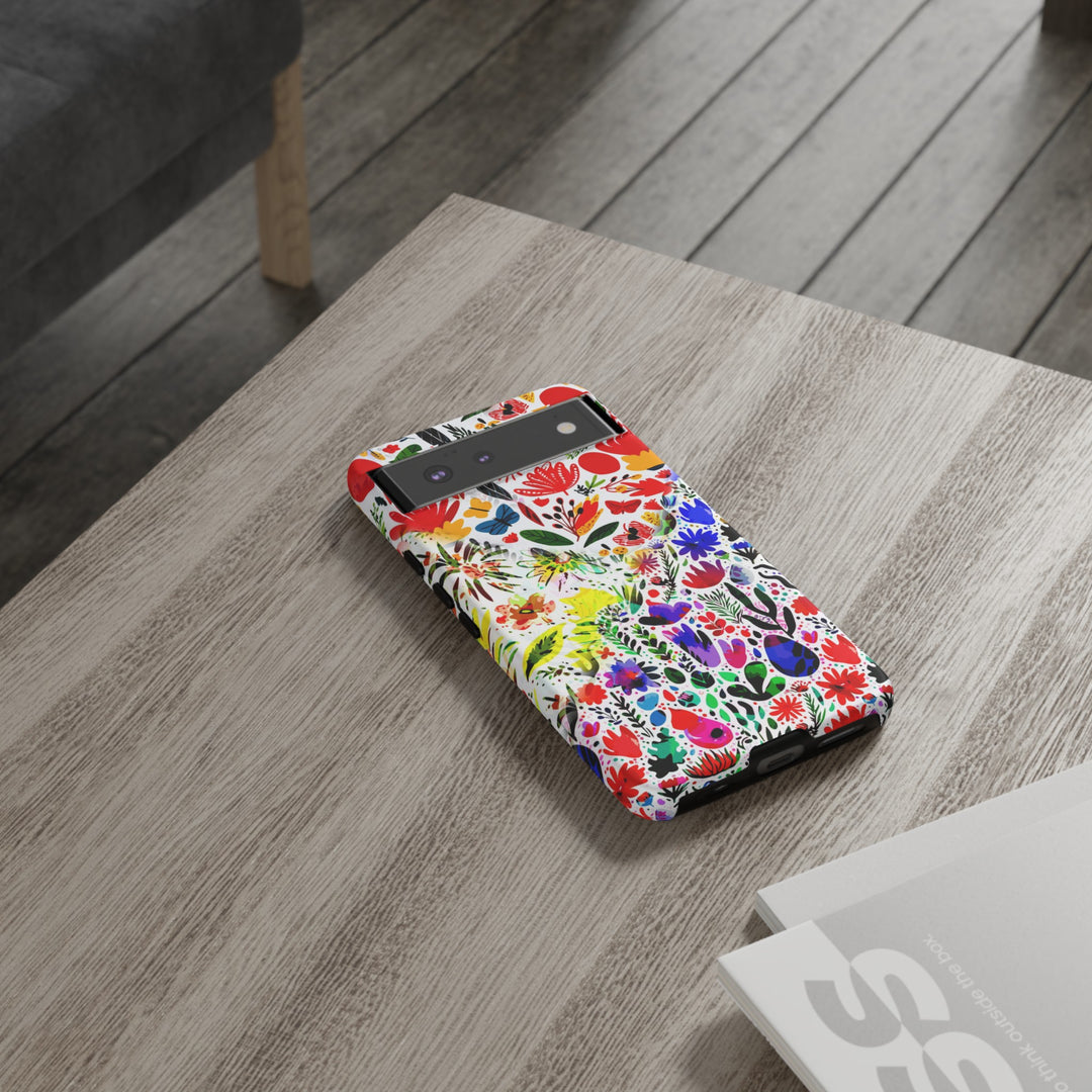 Impact Resistant, Colored Flowers, Cute Phone Cases for Samsung S24, S23, S22, S21, IPhone 15 pro Iphone 14 pro Iphone 13 IPhone 12 Iphone 11 - Studio40ParkLane