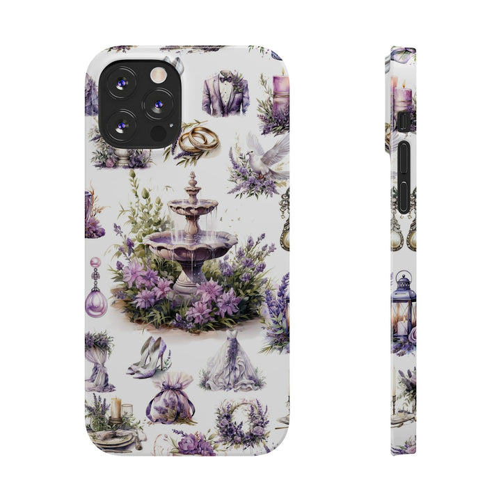 Slim Cute Phone Cases for Iphone | iPhone 15 Case | iPhone 15 Pro Max Case, Iphone 14, Iphone 14 Pro Max, Iphone 13, Lavender Wedding Theme - Studio40ParkLane