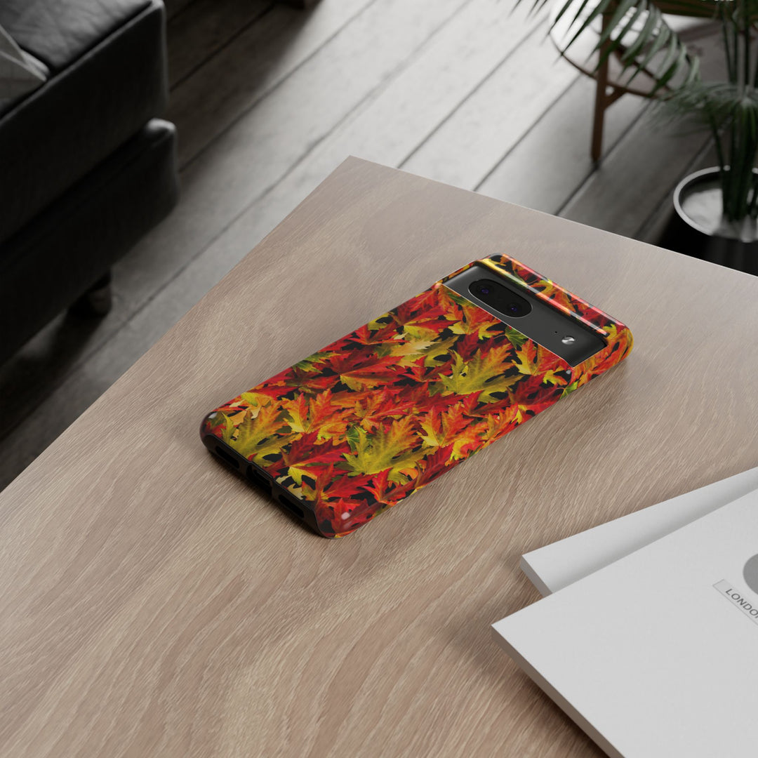 Fall Leaves Impact Resistant, Cute Phone Cases for Samsung S24, S23, S22, S21, IPhone 15 pro Iphone 14 pro Iphone 13 IPhone 12 Iphone 11 - Studio40ParkLane