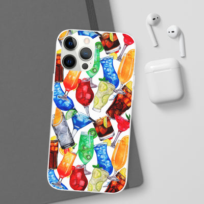 Cute Flexi Phone Cases, For Iphones and Samsung Galaxy Phones, Tropical Summer Fruit Cocktails, Galaxy S23 Phone Case, Samsung S22 Case, Samsung S21, Iphone 15, Iphone 14, Iphone 13