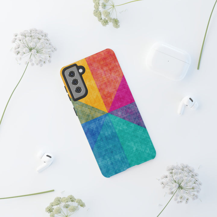 Impact Resistant, Colored Shapes, Cute Phone Cases for Samsung S24, S23, S22, S21, IPhone 15 pro Iphone 14 pro Iphone 13 IPhone 12 Iphone 11 - Studio40ParkLane