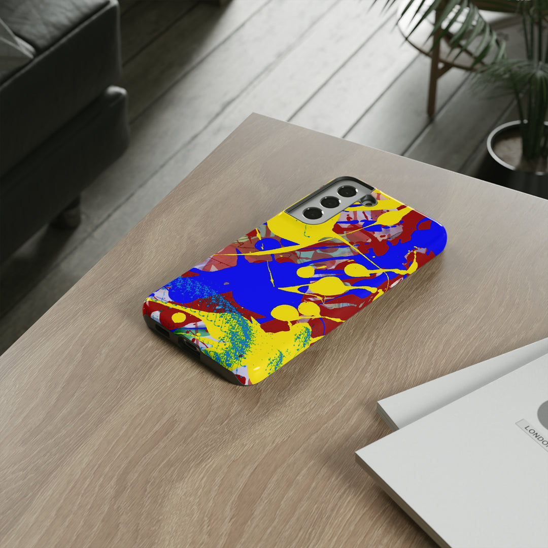 Samsung Galaxy Phone Case | Galaxy S23, S22, S21, S20 | Luxury Case Double Layered | Impact Resistant | Fashionable - Paint Spill 2 - Studio40ParkLane